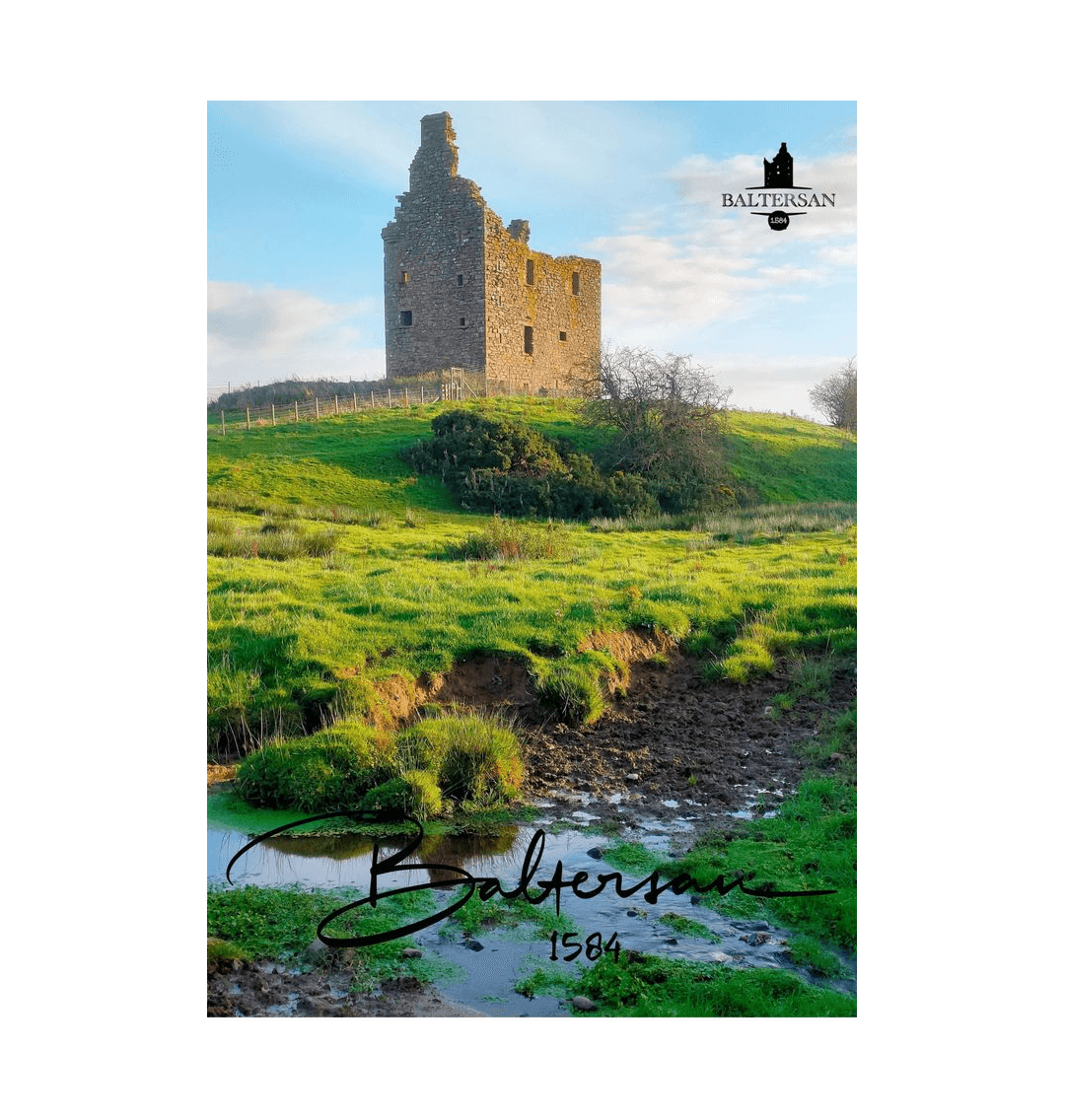 White Baltersan Castle Large Portrait Art Print (29.7 x 42cm)